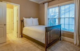 Brown Wooden Bed Inside Bedroom